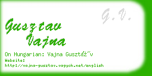 gusztav vajna business card